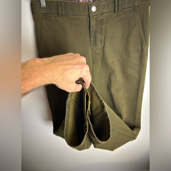 Meyer Fabric by Cramer Olive Green Men's jeans Size 30x32 minimalist neutral - Picture 4 of 15